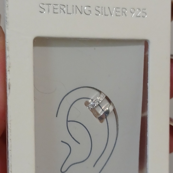 1 PC I AM STERLING SILVER CZ CRYSTALS EAR CUFF EAR - Picture 4 of 6